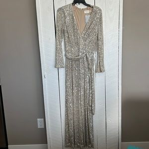 Gold Wide Leg Jumper with Belt